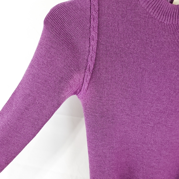 Vintage Alvin's Wool Dress Purple Size 8 - Picture 11 of 15